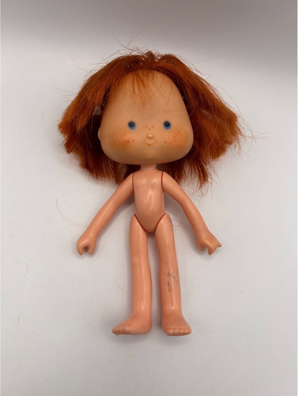 Kenner Strawberry Shortcake Nude Doll Red Hair Freckles Blue Eyes 5.5 in Vintage